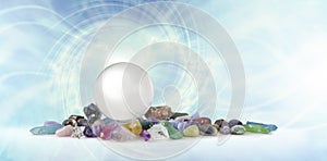 Magical Healing Crystal Vortex Background photo