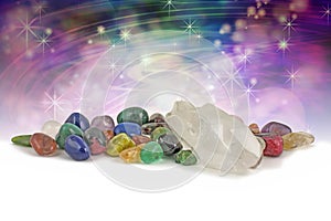 Magical healing crystals photo