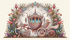 Magical Journey Awaits: Enchanted Carriage in Wide View