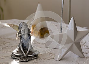 Magical ninph, star and pyramid stillife photo