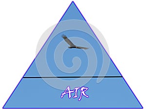 Magical pagan elemental symbol for the element of air