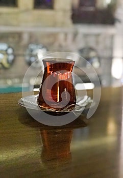 Magical Turkish tea glass photo