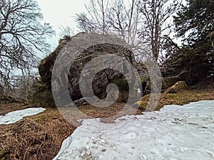 Magical place of giant stones and narrow passages in the mountain