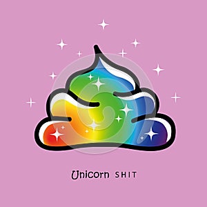 Magical rainbow unicorn poop