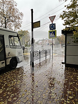 Magical rainy autumn of Russia photo