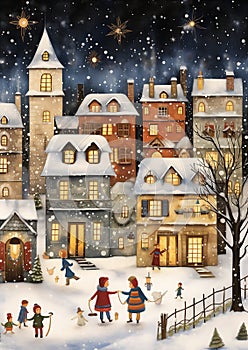 Magical Snowy Village: A Whimsical Adventure of Superheroes, Pri