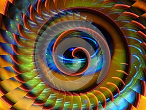 Magical space spiral background