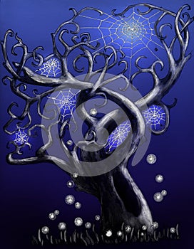 Magical spider tree - blue