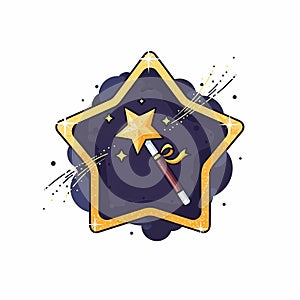 Magical Star Wand with Sparkling Star Frame