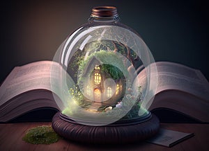 Magical storybook illustration
