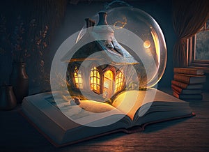 Magical storybook illustration