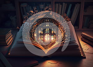 Magical storybook illustration