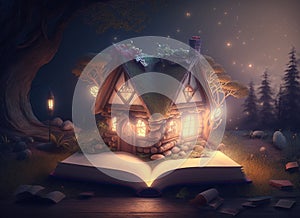 Magical storybook illustration