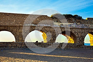 Magical sunset in Caesarea