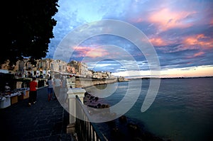 The magical sunset of Ortigia, Siracusa, Sicily