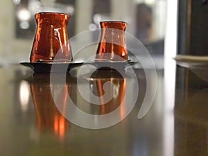 Magical Turkish tea glass photo