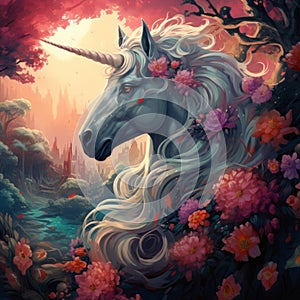 Magical unicorn pegasus horse artwork