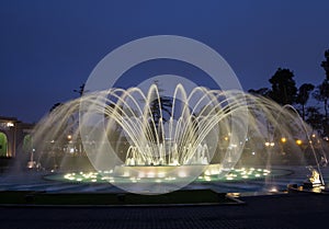 Magical Water Circuit in Reserve Park Lima Peru