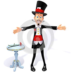 Magician 3d illustration