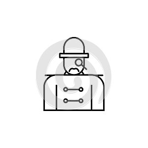 magician, circus tamer icon. Element of carnival and amusement icon. Thin line icon for website design and development, app