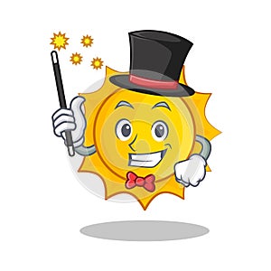 Magician cute sun character cartoon