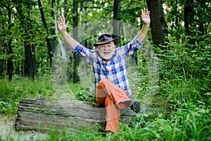 Magician in forest. Herbal remedies. Freak healer. Supernatural or superstitious. Person purported magical abilities