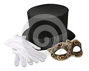 Magician hat and mask