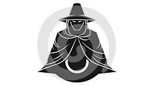 Magician logo, icon. Vector icon on white background