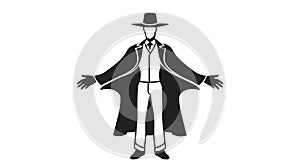 Magician logo, icon. Vector icon on white background