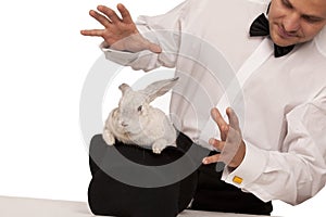 Magician with a rabbit