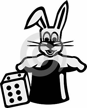 Magician Rabbit in Hat