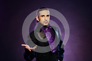 Magician in stage costume