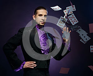 Magician in stage costume