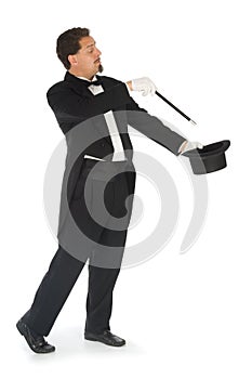 Magician on White Background