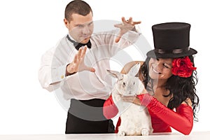 Magicians with bunny