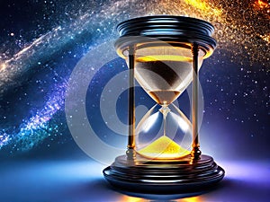 Magis hourglass ona fantasy background