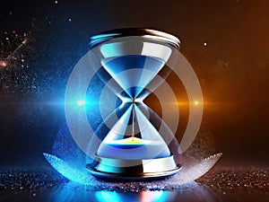 Magis hourglass ona fantasy background