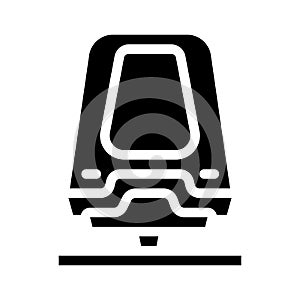 maglev railway glyph icon vector illustration