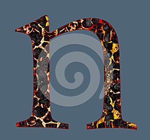 Magma Letter Alphabet Letters N photo