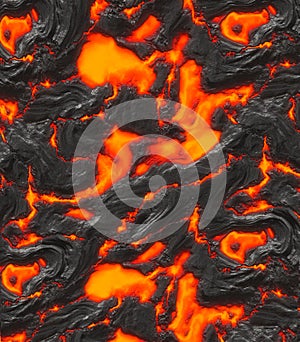 Magma or molten lava photo