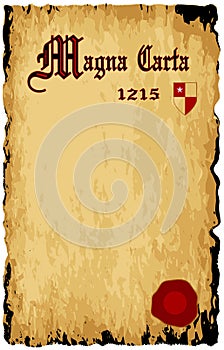 Magna Carta Old Paper Background photo