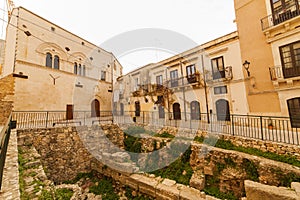 Palazzo Montalto and magna Grecia ruins, Ortigia photo