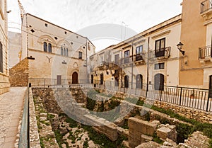 Palazzo Montalto and magna Grecia ruins, Ortigia photo