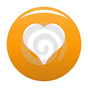 Magnanimous heart icon orange