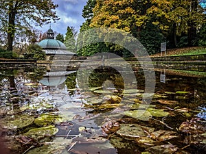 Magnesia Well Cafe and Boating Pond Valley Gardens Harrogate Autumn