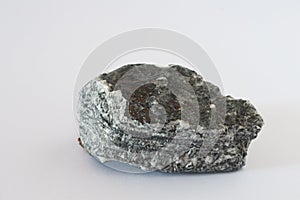 Magnesite mineral on white background