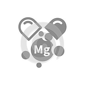 Magnesium capsule vector icon