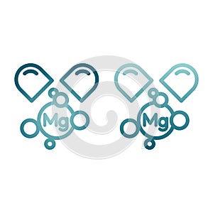 Magnesium capsules pill vector icon