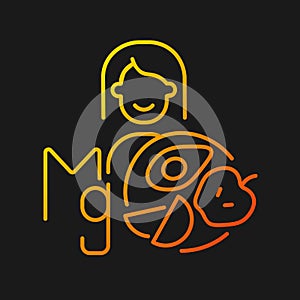 Magnesium gradient vector icon for dark theme