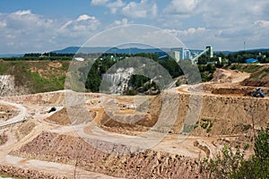 Magnesium open pit mine in Czech republic